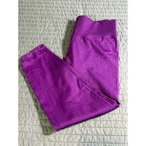 Pink Active Victorias Secret Ribbed Seamless Leggings Purple XL High Waist